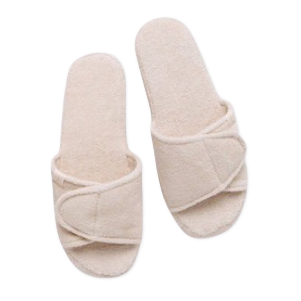 🆕 NWT Barefoot Dreams CozyTerry® Spa Slippers